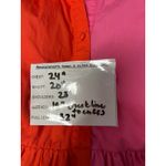 BiBi Red Pink Color Block Shirt Dress Ruffle Sleeves Partial Button Front Medium Photo 6