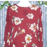 Stevie Hender Floral Dress Size L Midi Half Bell Sleeve Zip Back Boho Sheath Photo 1