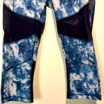 Lululemon - Mesh With Me Crop Leggings- Seaside Alberta Lake/Naval Blue- Size 8 Photo 5