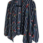 Jon & anna  Woman’s Floral Striped Open Front Cardigan size medium Photo 0