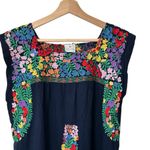 J Marie Piper embroidered navy sleeveless dress M Blue Size M Photo 4