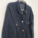 Women's Black Corduroy Shacket Size Medium Black Shacket Photo 2