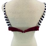 Old Navy Bralette Swim Bikini Navy Burgundy Stripe Womens XXL Photo 4