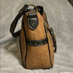 Western Bronze Floral Buckle Conceal Carry Shoulder Bag Tan Photo 3