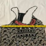 American Rag Black/White Floral Tribal Handkerchief Hem Tank M Southwestern Boho Photo 4