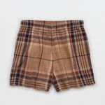 Aerie Soft Gauze High Waisted Pajama Boxers Plaid Cotton Photo 3