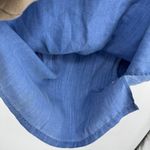 Old Navy  Blue Tencel Long Sleeve Mini Dress Drawstring Spring Size Large Classic Photo 6