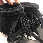 Diane Von Furstenberg  "PALOMA" BLACK SUEDE FRINGE THONG SANDALS (6/6.5) Photo 10