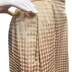 Michael Kors Sz 12 Golden Brown polka Dot Pleated Sleeveless Boat Neckline Dress Photo 2
