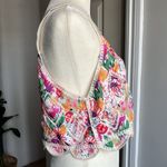 Handmade Hand Maid Bohemian Sequence Knit Cotton Crop Scalloped Top Photo 3