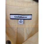 Croft & Barrow  Yellow Linen Blend Roll Tab Pocket Utility Button Up Women Size M Photo 1