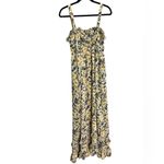 Anthropologie Womens Moulinette Soeurs 100% Silk Maxi Ruffle Floral Dress Size 4 Photo 1
