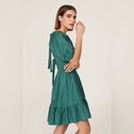 Peter Som  Green Puff Sleeve Dress Photo 4
