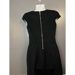 Michael Kors Michael Dress Womens XS Black Stud Neck Cap Sleeve Zip Back Sheath Photo 7