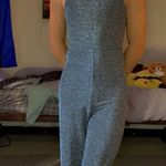 Sparkling Silver Halter Jumpsuit Size XS Photo 0