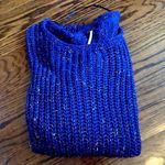 Free People Women’s Blue Neon Confetti Drop Shoulder Oversized Sweater Sz XS NWT Photo 2