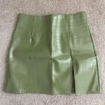 Princess Polly Leather Green Mini Skirt Photo 4