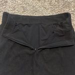 Halara  High Waisted Invisible Zipper 2-in-1 A Line Mini Corduroy Black Skirt Med Photo 7