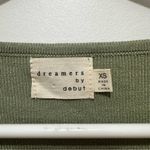 Dreamers by Debut Olive Green Ruffle Sleeve V-Neck Crop Top Womens size XS Photo 2