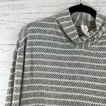 Anthropologie Amadi Gray Striped Mock Neck Knit Top Size M Photo 2
