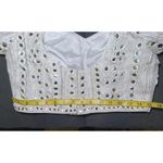 Nazila Couture Mirror Work Embroidered Choli, Size M Gray Size M Photo 3