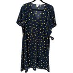 J.Crew Womens Short Sleeve Drapey Twill Lemon Print Wrap Dress Size 20 Novelty Photo 2