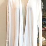 Allen Allen Like new  white long cardigan. Sz M Photo 0