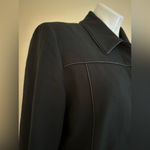 Jones Wear Black Faux Leather Trim Around Edges With Shoulder pads Sz 12… Photo 7