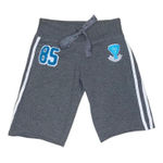 Poof! Y2k Grey athleisure bermuda shorts with blue details and white stripes Photo 0