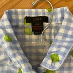 J.Crew -  gingham lime cotton pajama‎ set long sleeve top and short size XXS Photo 3