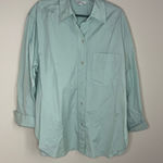 Vince  Oversized Long Sleeve cotton Shirt Women med Relaxed Button up mint green Photo 0