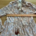 House of Harlow 1960 Floral Boho Long Sleeve Mini Dress Brown White Size M Size M Photo 3