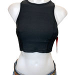 Betsey Johnson Black Sports Bra XS Longline Sparkle Glitter Low Impact NEW Photo 0