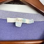 Boden button front long sleeve cotton lavender purple cardigan sweater size 8 Photo 4