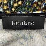 Karen Kane  Velvet Paisley Print Long Sleeve Top Black Yellow Blue Womens S Photo 4
