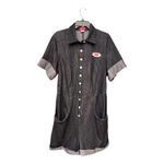 Unique Vintage  Coca-Cola Button Front Romper 2X/18 Black Denim Retro 1950s Photo 1