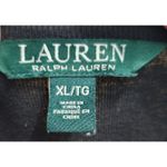 Ralph Lauren Lauren  Black Long Sleeve Knit Top Gold Button Shoulder Detail XL Photo 3