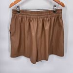 Good American Better Than Leather High Waist Short Womens 4 XL Warm Carmel Photo 5