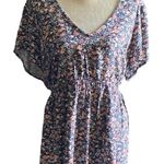 Torrid Beautiful floral babydoll tunic, short sleeves.m, cross back Photo 0