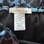 Charlotte Russe  Y2K Black Blue Animal Print Sheer Lined Strappy Top Sz S Photo 4