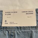 American Eagle  sz 8 regular 29W skirt super hi rise a-line stretch waistband NWT Photo 7
