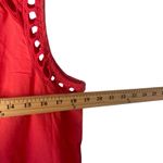MELLODAY Mellowday‎ Women's Size Small Red Scallop Sleeveless Career Office Top Photo 6