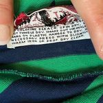 Lacoste VTG David Crystal 70s Green Blue Striped Green Dress Preppy Belted Cowl Photo 7