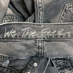 Free People We The  Jeans 26 Black Cropped Blossom Rigid Distressed Button‎ Fly Photo 9
