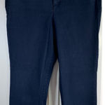 Old Navy Pixie High Rise Secret Slim Pockets Navy Blue Cropped Pants Womens 12 Photo 0
