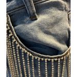 Hot & Delicious Rhinestone Fringe Jeans Y2K Inspired Distressed Womens Small NWT Photo 4