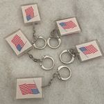None Patriotic American Flag Keychains 5 piece Photo 3