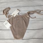 Good American  tanga gold crinkle rose metallic bikini bottom size 3 Photo 3