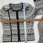 Chico's Chico’s Tribal Fair Isle Southwestern Full Zip Knit Jacket Black Ivory Small Photo 13