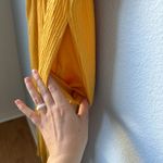 Lulus  Social Calendar Mustard Yellow Ribbed Knit Wide Leg Jumpsuit Photo 8